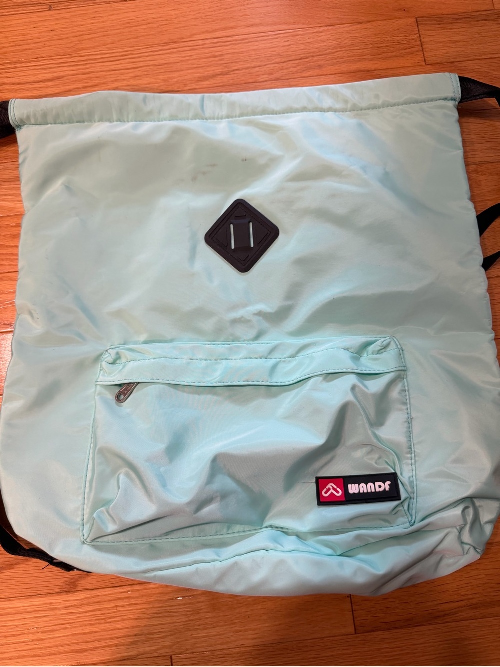 Wander Mint Green Drawstring Backpack with Front Pocket